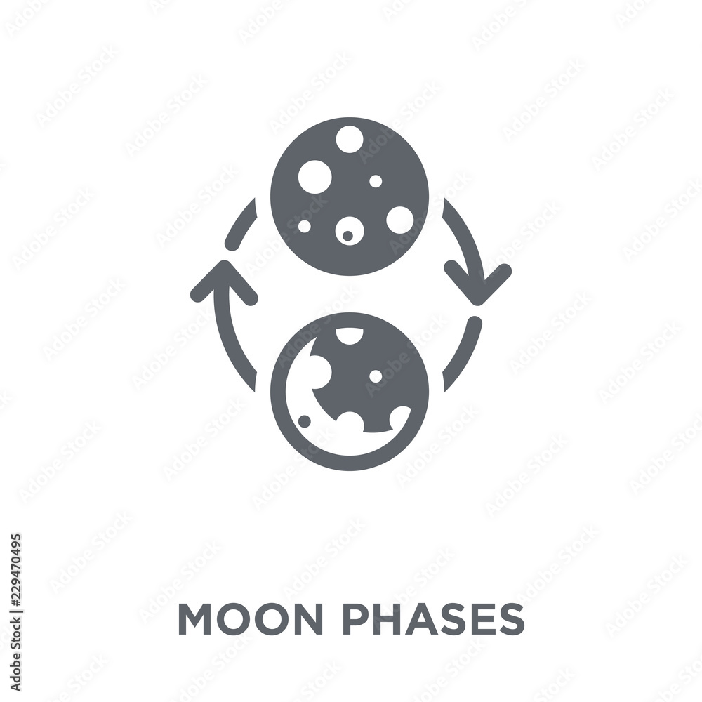Moon phases icon from Astronomy collection. Moon phases icon from Astronomy collection.