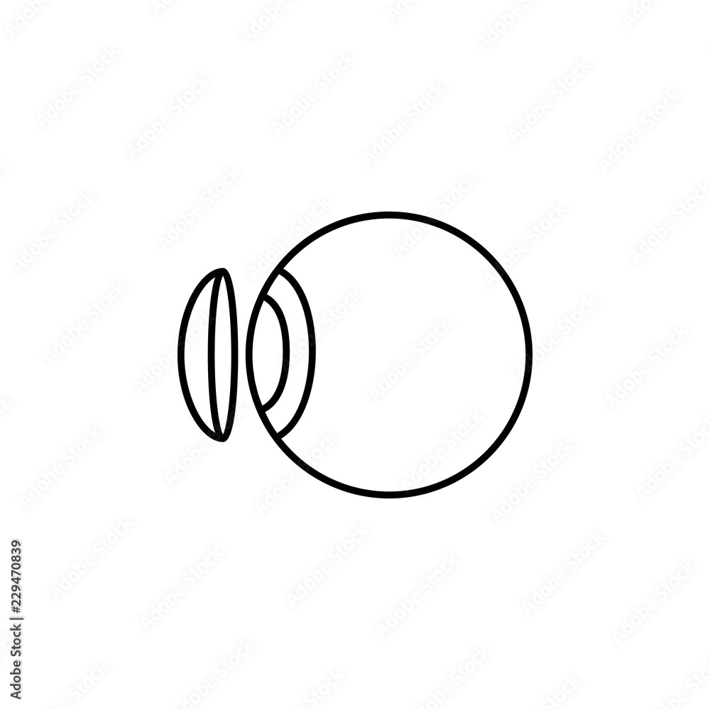 eye lens icon. Element of eye care icon for mobile concept and web apps. Thin lin eye lens icon can be used for web and mobile eye lens icon. Element of eye care icon for mobile concept and web apps. Thin lin eye lens icon can be used for web and mobile