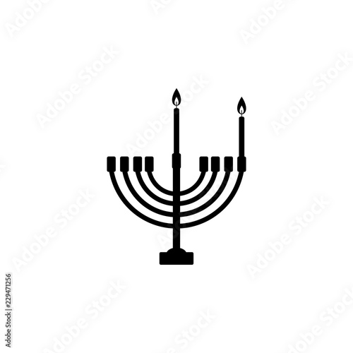 first night of Chanukah icon. Element of hanukkah icon for mobile concept and web apps. Detailed first night of Chanukah icon can be used for web and mobile