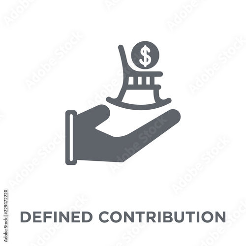 Defined contribution pension icon from Defined contribution pension collection.