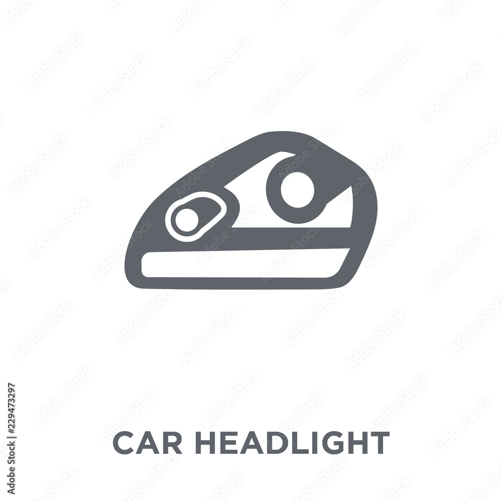car headlight icon from Car parts collection. - obrazy, fototapety, plakaty 