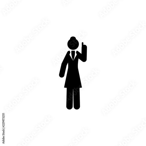 businesswoman, explain icon. Element of businesswoman icon. Premium quality graphic design icon. Signs and symbols collection icon for websites, web design, mobile app