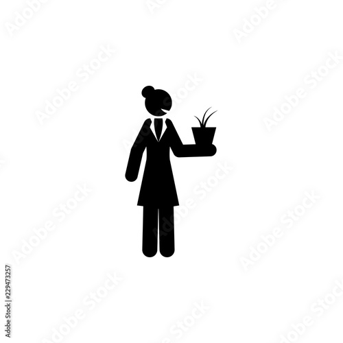 businesswoman, farming icon. Element of businesswoman icon. Premium quality graphic design icon. Signs and symbols collection icon for websites, web design, mobile app