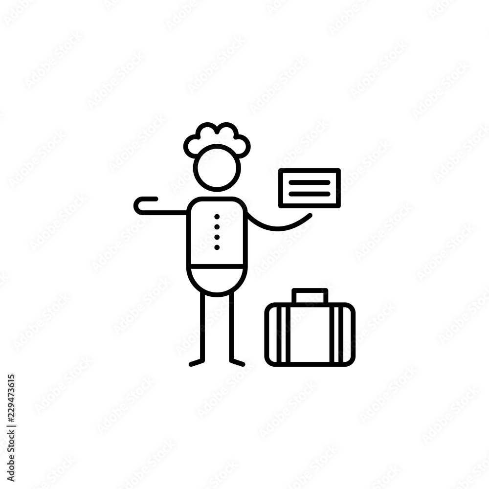 Hitchhiker icon. Element of people in travel line icon. Thin line icon for website design and development, app development. Premium icon Hitchhiker icon. Element of people in travel line icon. Thin line icon for website design and development, app development. Premium icon