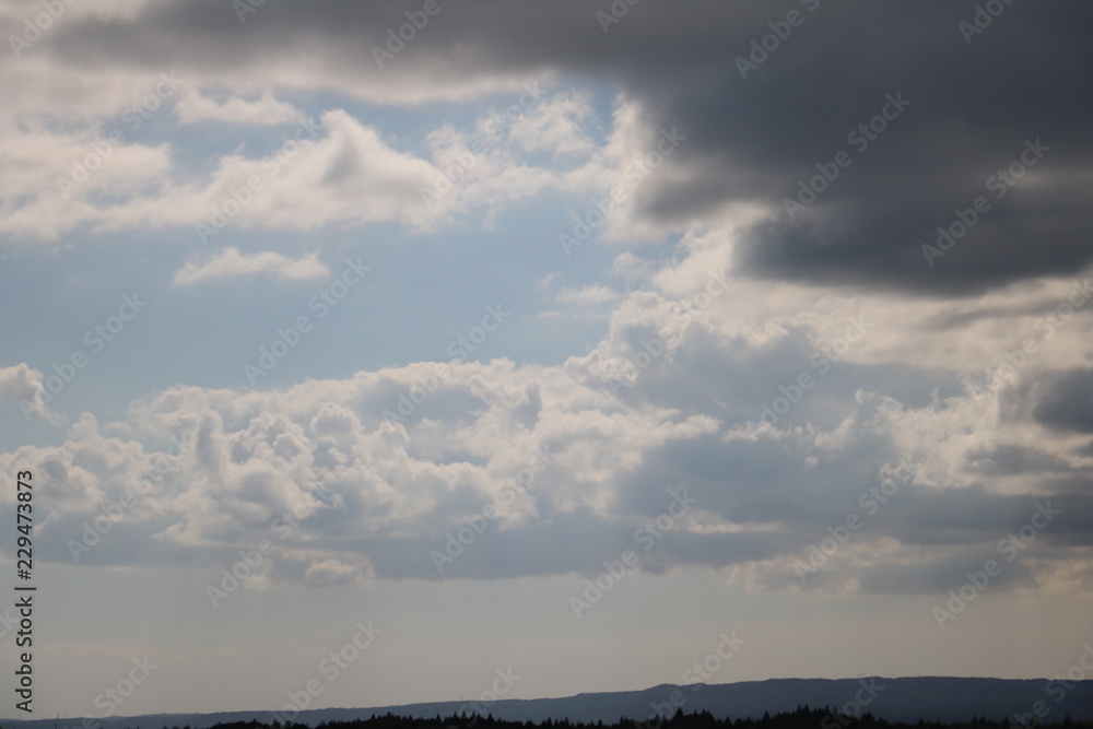 平原の青空と雲 blue sky and cloud (plain) 1