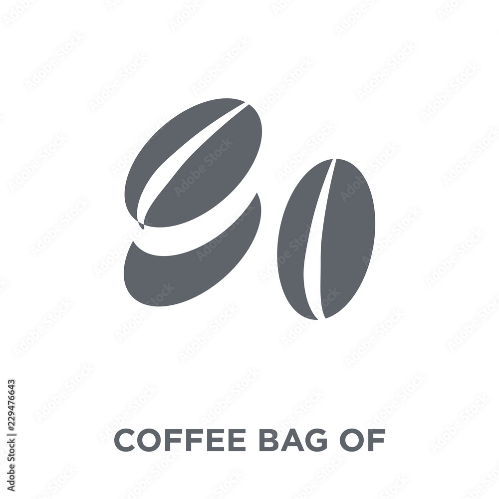 Coffee bag of Brazilian beans icon from Brazilian icons collection. Coffee bag of Brazilian beans icon from Brazilian icons collection.