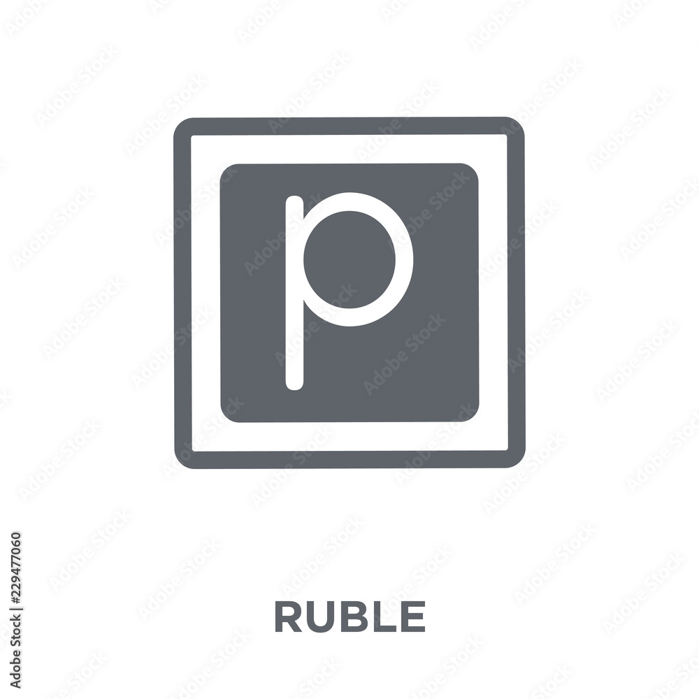 Ruble icon from Russia collection.