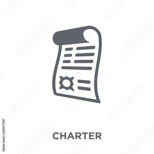 Charter icon from Delivery and logistic collection.