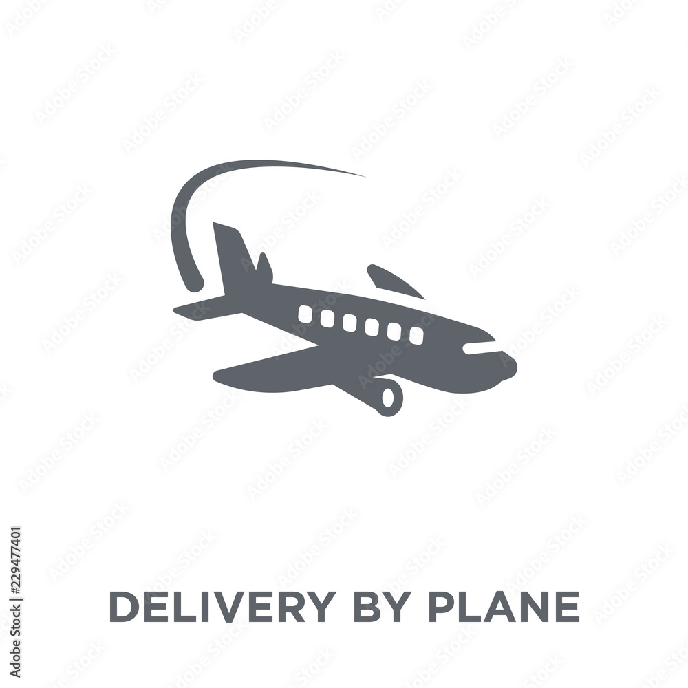 Delivery by Plane icon from Delivery and logistic collection. Delivery by Plane icon from Delivery and logistic collection.
