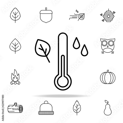 lowering temperature icon. autumn icons universal set for web and mobile