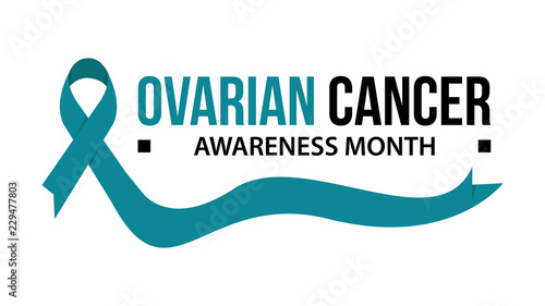 Awareness month ribbon cancer. Ovarian cancer awareness vector illustration