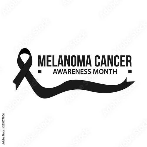 melanoma cancer awareness vector illustration. Awareness month ribbon cancer
