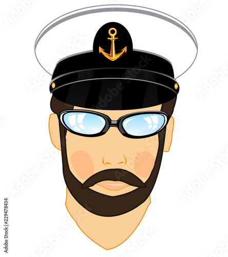Portrait of the captain in service cap