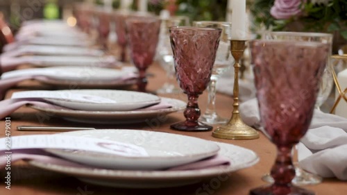 Forest wedding with very beautiful decoration, files are shoot in slow motion 180 fps photo