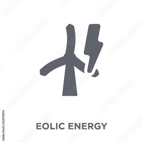 Eolic energy icon from Ecology collection.