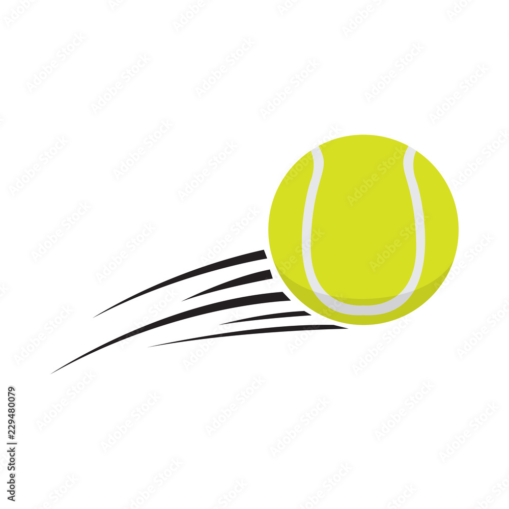 Isolated tennis ball with an effect. Vector illustration design