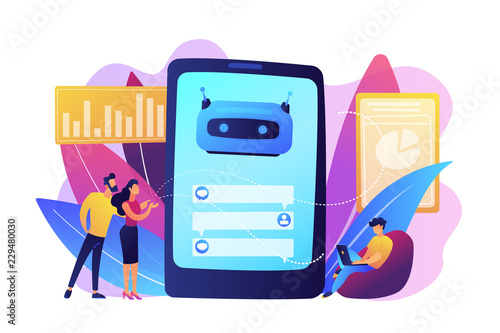 Chatbot customer service concept vector illustration.