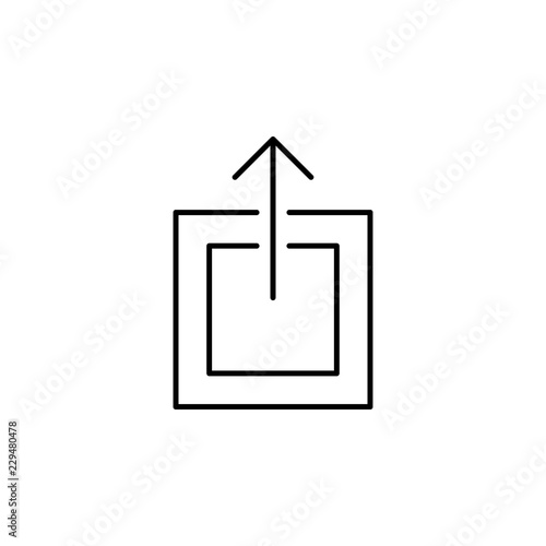 upload icon. Element of simple web icon. Thin line icon for website design and development, app development. Premium icon