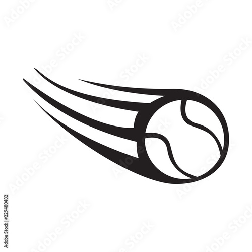 Isolated tennis ball with an effect. Vector illustration design