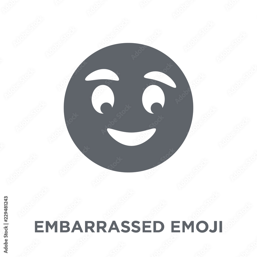 Embarrassed emoji icon from Emoji collection. Embarrassed emoji icon from Emoji collection.
