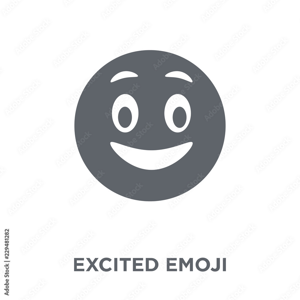 Fototapeta premium Excited emoji icon from Emoji collection.