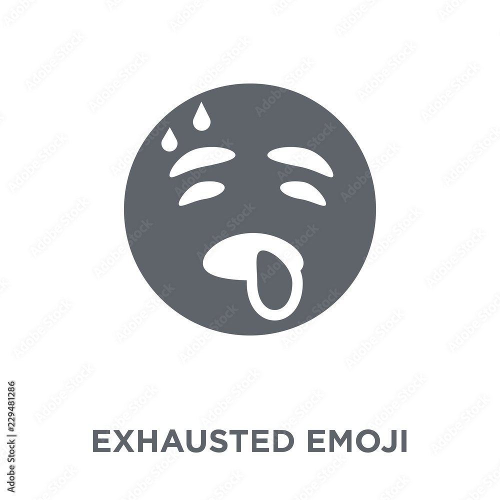 Obraz premium Exhausted emoji icon from Emoji collection.