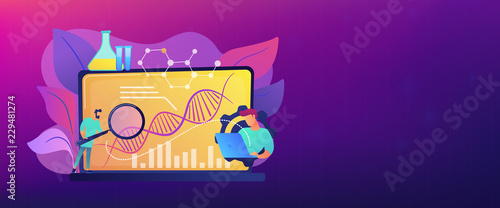 Biotechnology concept banner header.