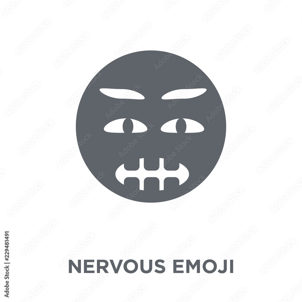 Nervous emoji icon from Emoji collection.