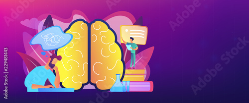 Alzheimer disease concept banner header.