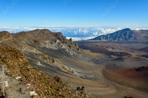 volcanic view of a crater