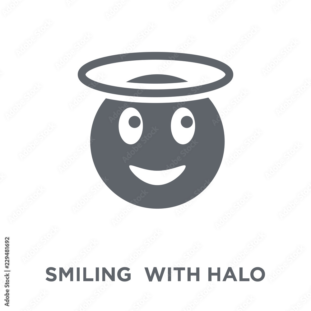 Smiling  With Halo emoji icon from Emoji collection.