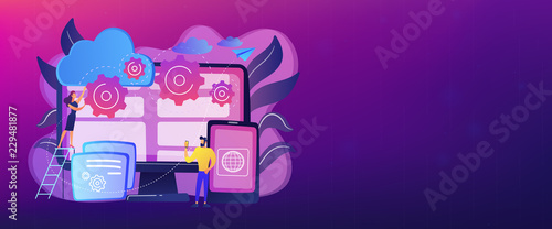 Cross-platform programming concept banner header.