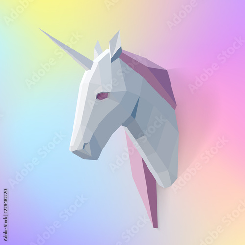 Unicorn Papercraft the wall