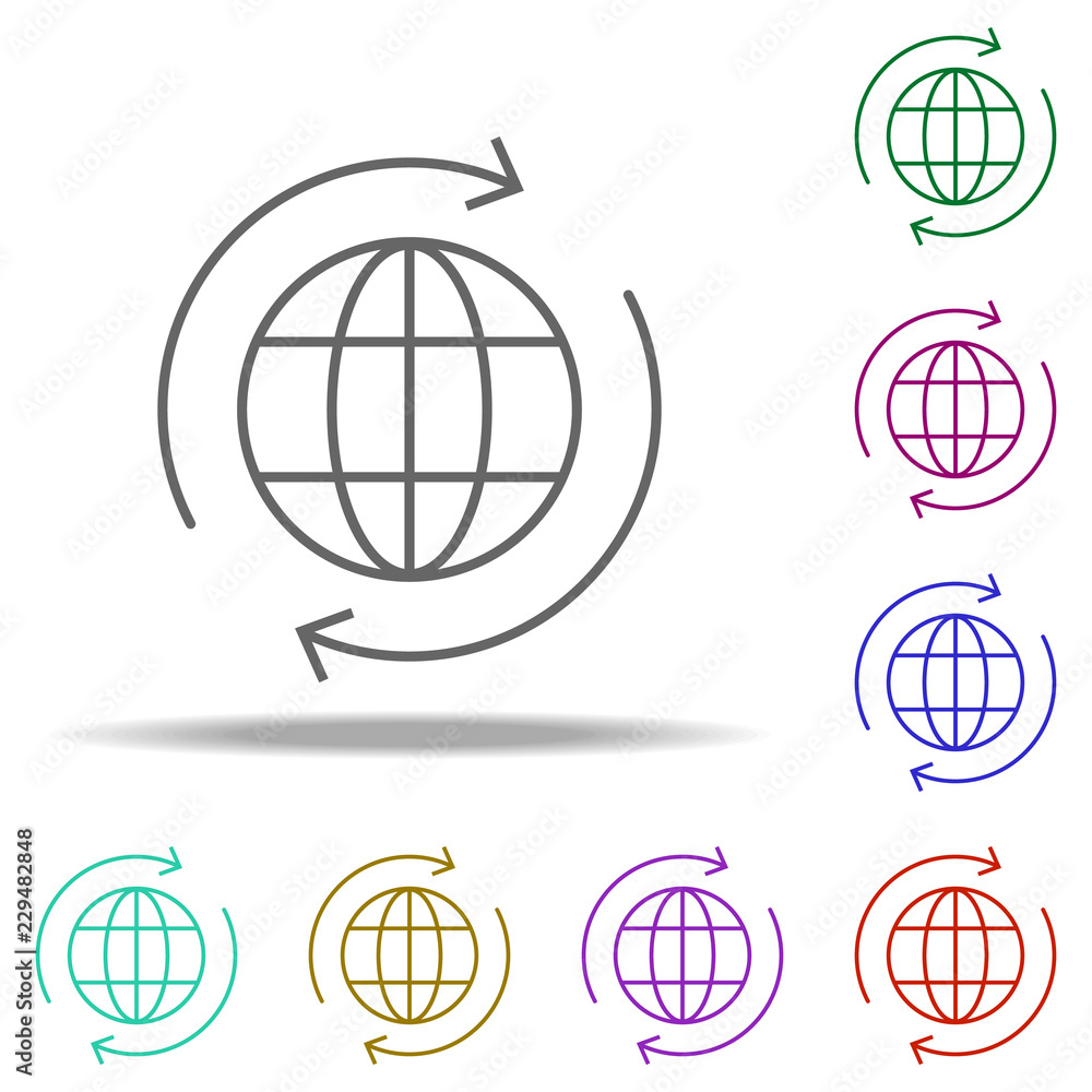 global globe icon. Elements of business in multi color style icons. Simple icon for websites, web design, mobile app, info graphics