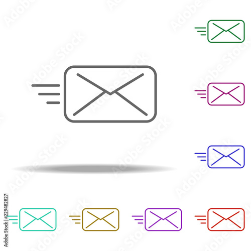 sending letter icon. Elements of business in multi color style icons. Simple icon for websites, web design, mobile app, info graphics