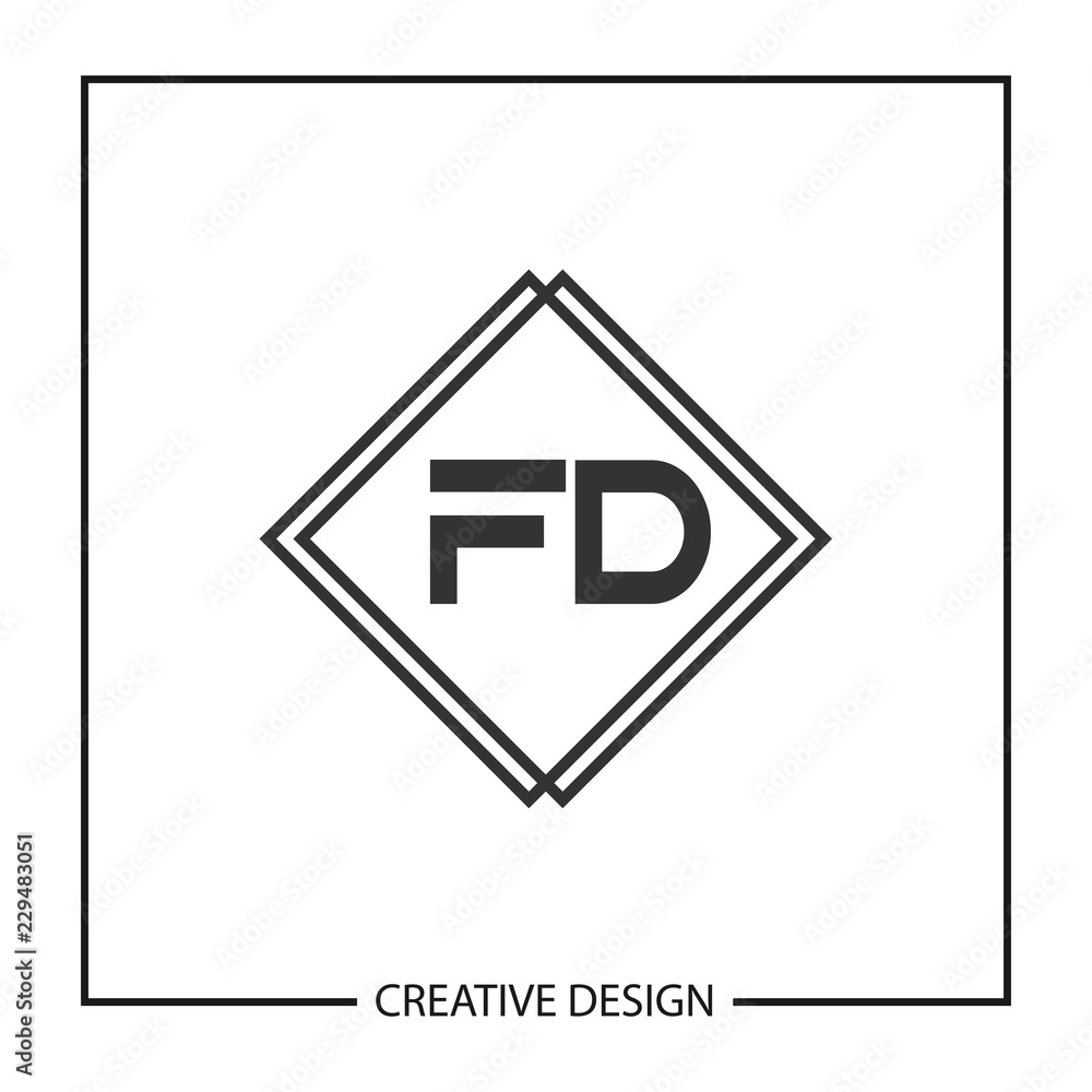 Initial Letter FD Logo Template Design Initial Letter FD Logo Template Design