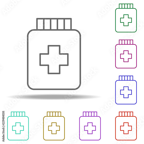 pills icon. Elements of medical in multi color style icons. Simple icon for websites, web design, mobile app, info graphics