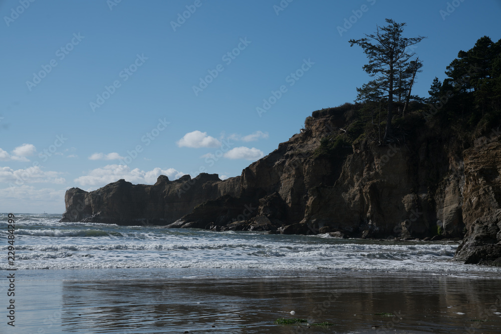 cliff by beach