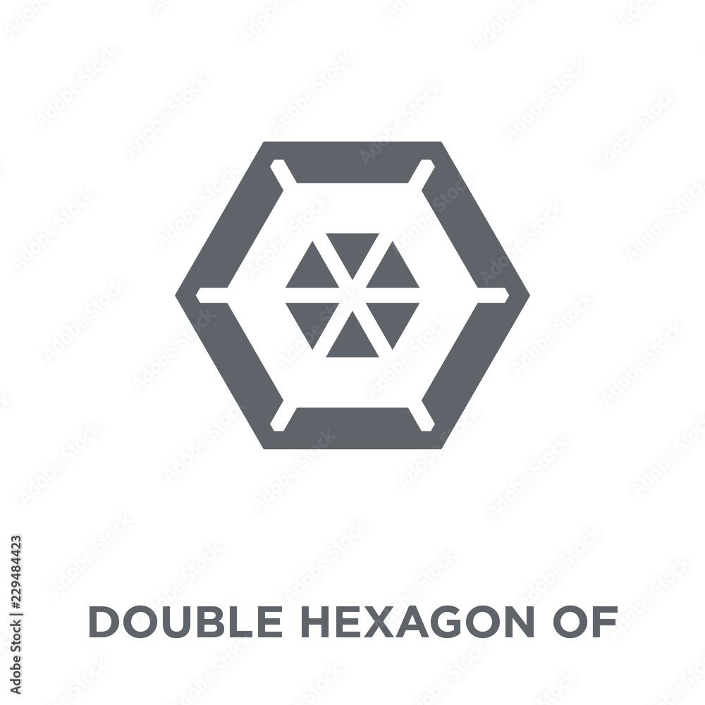 Double hexagon of small triangles icon from Geometry collection. Double hexagon of small triangles icon from Geometry collection.