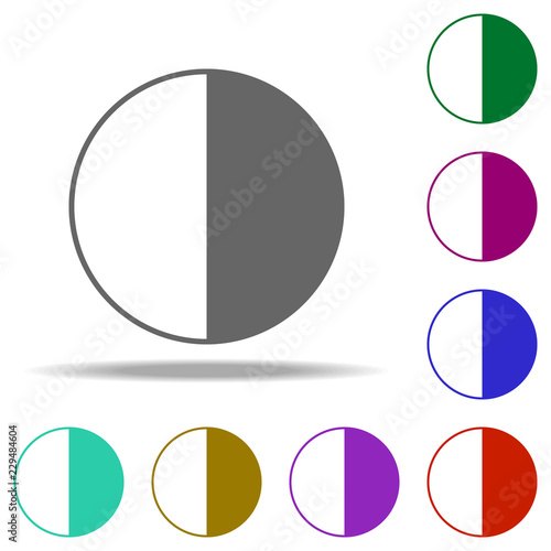 contrast black and white icon. Elements of photography in multi color style icons. Simple icon for websites, web design, mobile app, info graphics