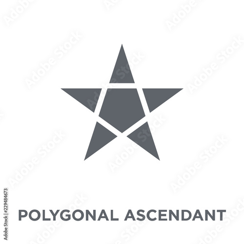 Polygonal ascendant signal icon from Geometry collection.