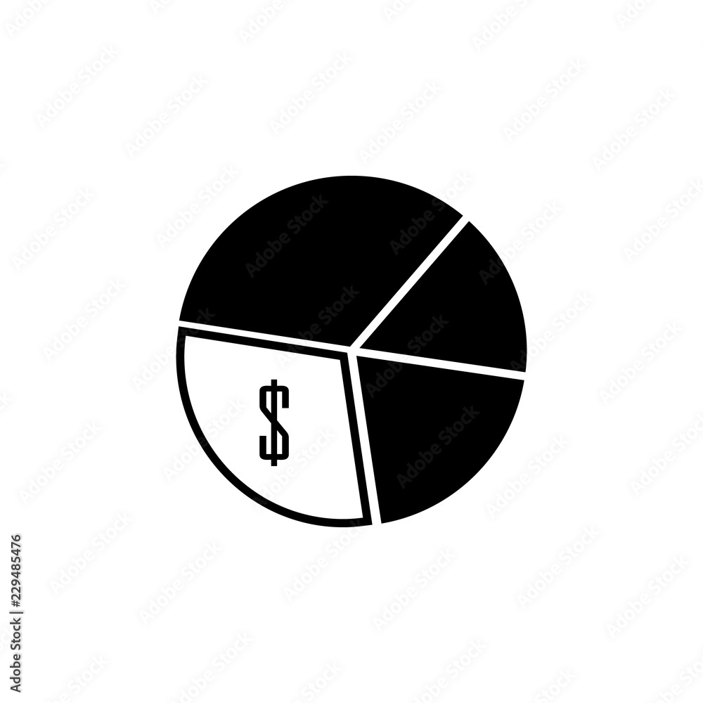 Pie chart, dollar sign icon. Element of business. Premium quality graphic design icon. Signs and symbols collection icon for websites, web design, mobile app Pie chart, dollar sign icon. Element of business. Premium quality graphic design icon. Signs and symbols collection icon for websites, web design, mobile app