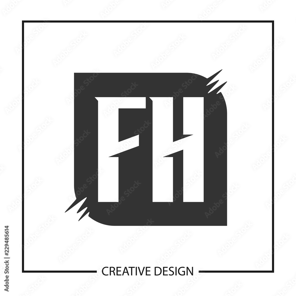 Initial Letter FH Logo Template Design Initial Letter FH Logo Template Design