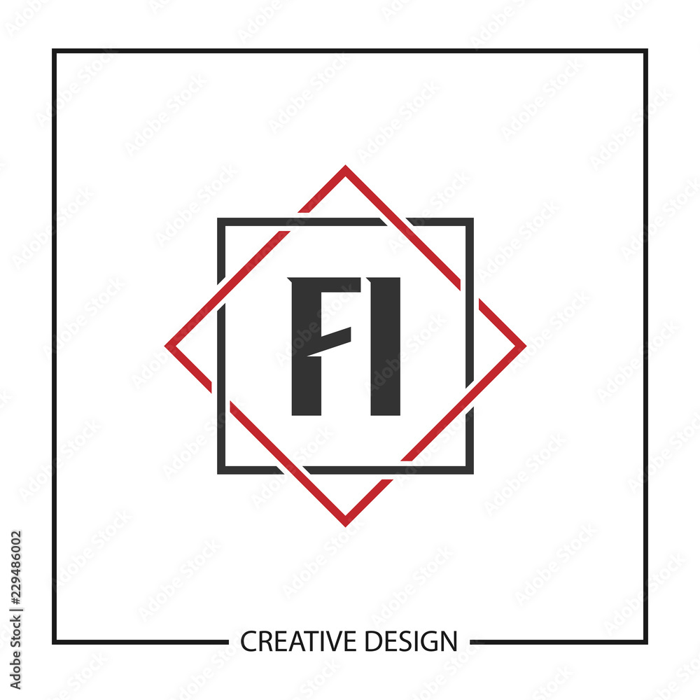 Initial Letter FI Logo Template Design