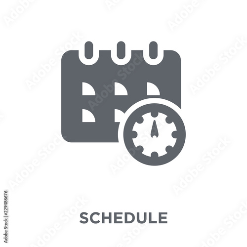 Schedule icon from Time managemnet collection. photo