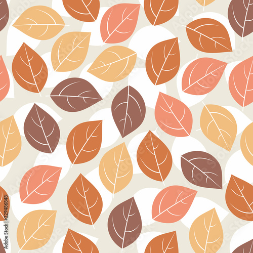 Leaf Foliage Autumn Fall Season Seamless Pattern Repeatable