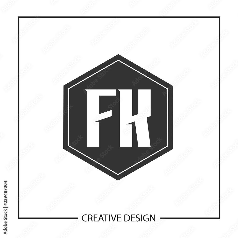 Obraz premium Initial Letter FK Logo Template Design
