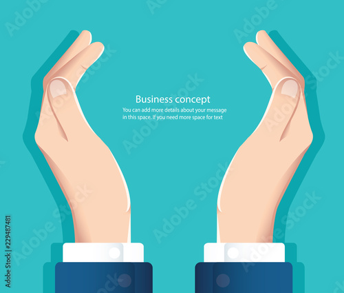 free hands. hand holding something  vector illustration eps10 