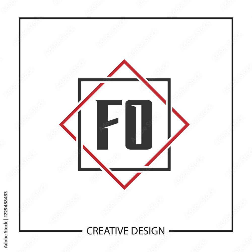 Initial Letter FO Logo Template Design