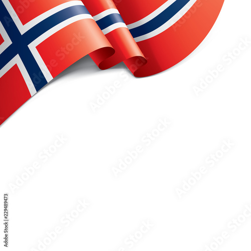 Norway flag, vector illustration on a white background
